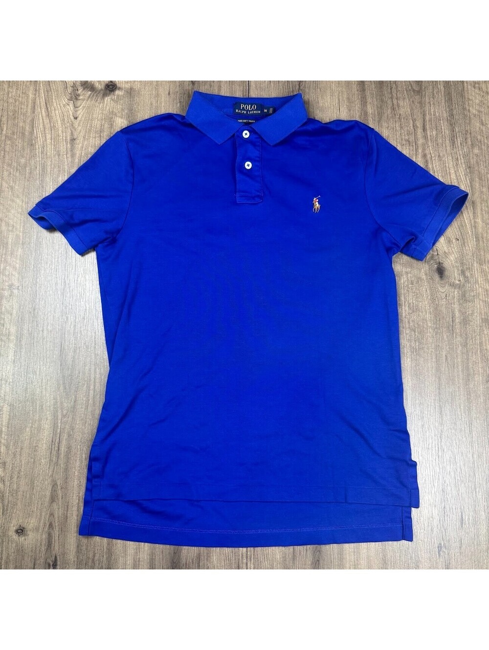 Polo Ralph Lauren Men M Pima Soft Touch Shirt Purple Collar EXCELLENT Worn Once